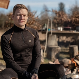 Happyhot Yukon Half-Zip Herre varmeundertrøje m/app