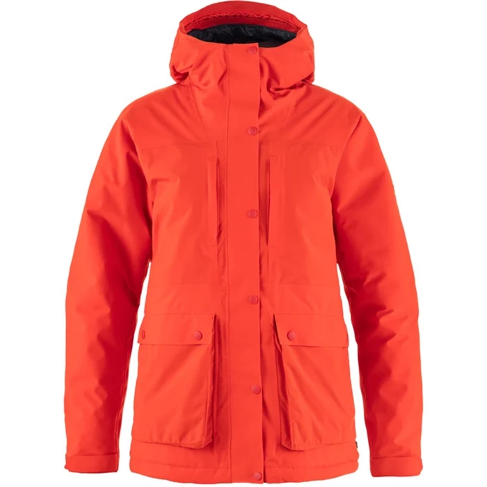Fjällräven HC Hydratic Padded Jacket Women-flame orange green-M