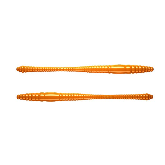 Libra Lures Dying Worm Krill 70mm-hot Orange - Gummisfisk, Shad, Jig