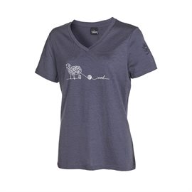 Ivanhoe Mim T-Shirt Dame 100% uld, steelblue