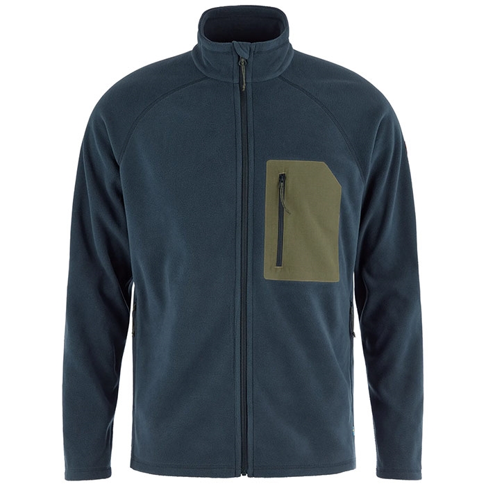 Fjällräven Kaipak Fleece Herre / Mænd-dark navy-laurel green-M - Fleecejakker