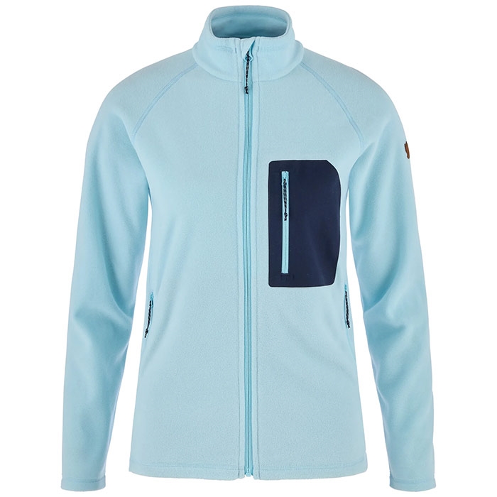 Fjällräven Kaipak Fleece Kvinder / Damer-breeze blue-navy-L - Fleecejakker og softshell