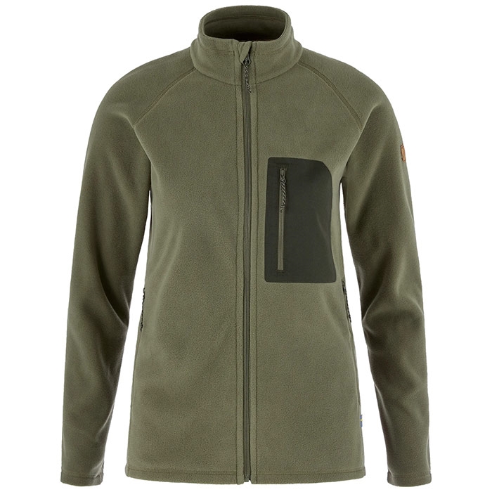 Fjällräven Kaipak Fleece Kvinder / Damer-laurel green-deep forest-L - Fleecejakker og softshell