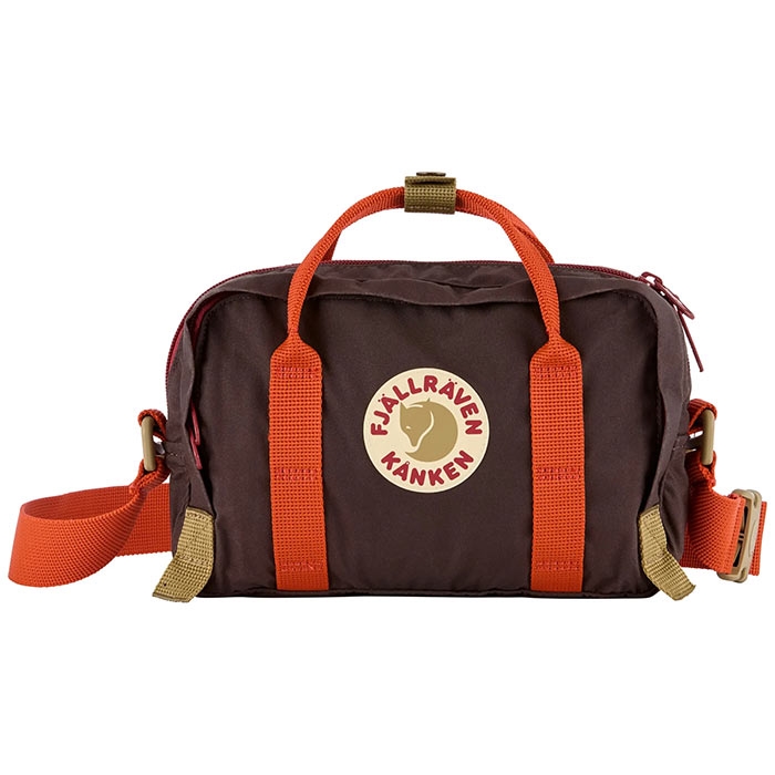 Fjällräven Kånken Koncept Crossbody-black oak-rowan red - Skuldertasker