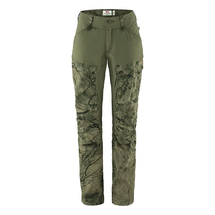 Fjällräven Keb bukser dame kort-green camo / laurel green-38