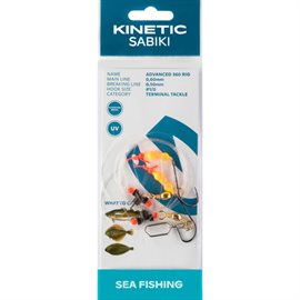 Kinetic Sabiki 360 Rig fladfiskeforfang, orange/yellow