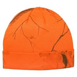 Pinewood Camo strikket hue, AP blaze orange/camo