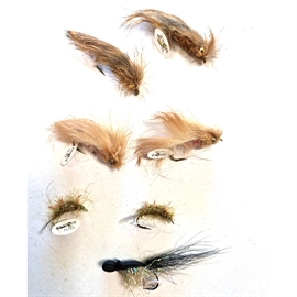 Unique Flies kystffluer med UV sortiment D, 7 stk.