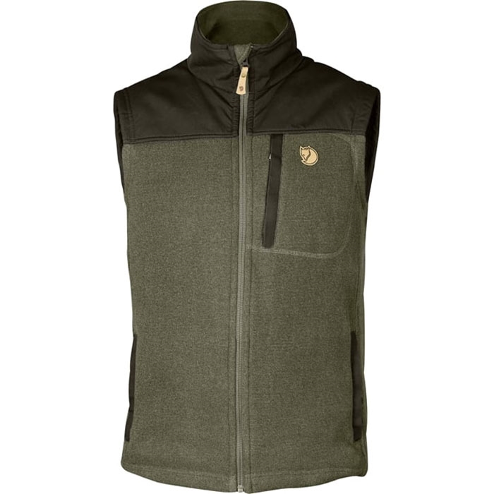 Fjällräven Buck Fleece Vest Men-laurel green / deep forest-XL