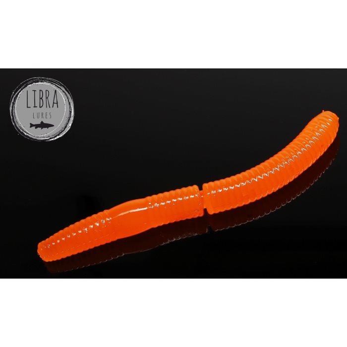 Libra Lures Fatty D'Worms Ost 65mm-hot orange