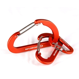 Lifeventure karabiner sæt, rød
