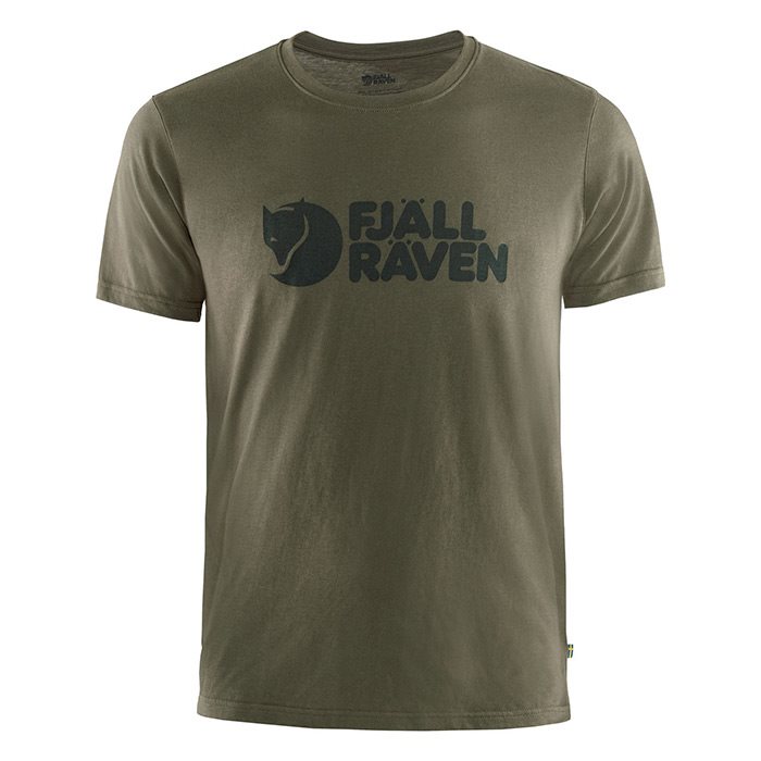 Billede af Fjällräven Logo T-Shirt Men-dark olive-L - T-Shirt, Polo-shirt hos Outdoornu.dk