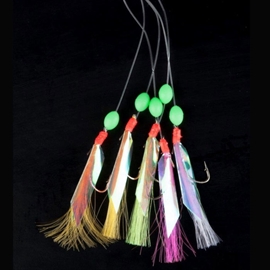 Søvik makrelforfang m/fjer og skind, rainbow