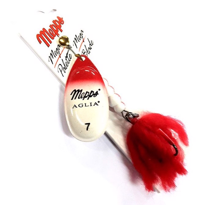 Mepps Aglia No. 7 spinner 30 g, red/white