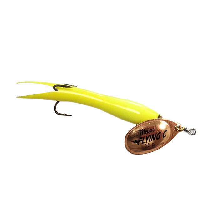Mepps Flying C spinner-fluo gul kobber – Kondomspinner