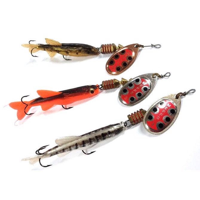 Mepps TW Minno spinner m/gummifisk-natural