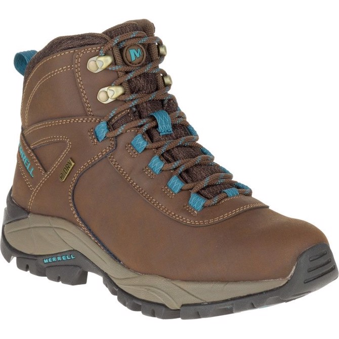 Se Merrell Vego Mid Dame, d.earth/blue - Vandrestøvler hos Outdoornu.dk