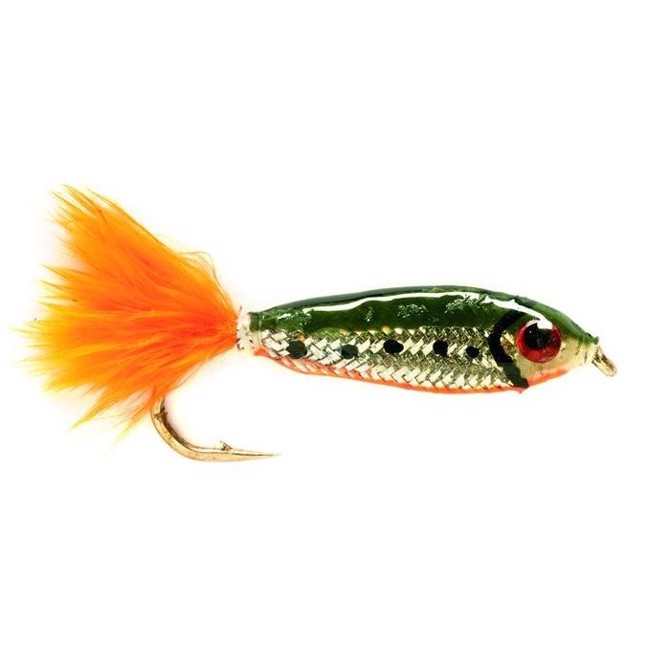 Minnow fly green/silver, put & take flue