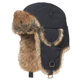 MJM Trapper 42 recycled taslan/faux fur, black