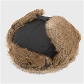 MJM Trapper 42 recycled taslan/faux fur, black