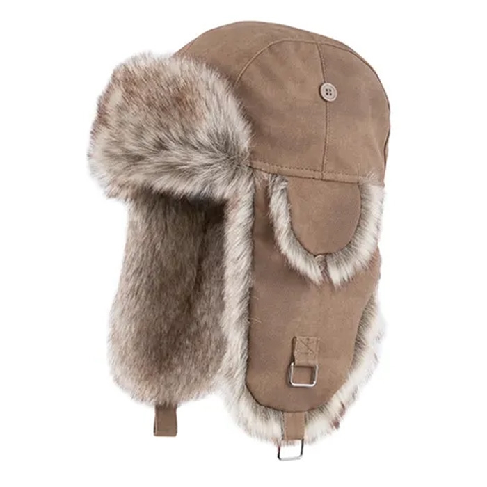 MJM Trapper Pail Faux Fur vinterhue, camel brown