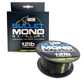Nash Bullet Mono nylonline grøn, 12lbs/1000m