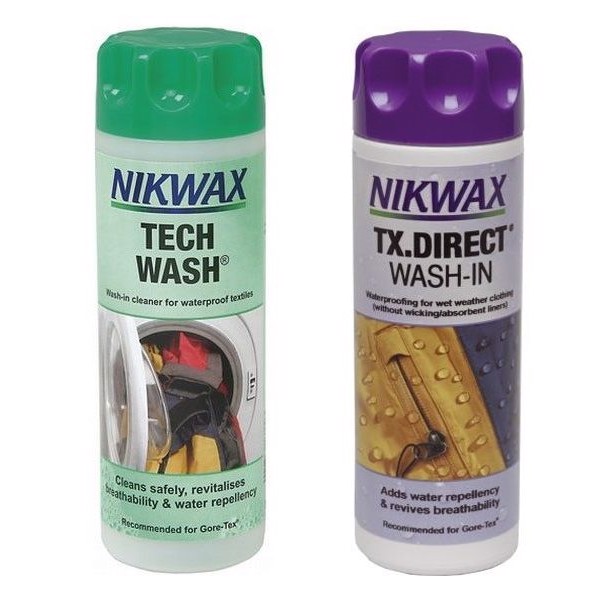 Nikwax TX-direct+Tech Wash, wash in - 2x300ml - Tilbehør til beklædning