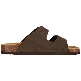 Nou Cosimo Leather Cork Slides Men, caribou