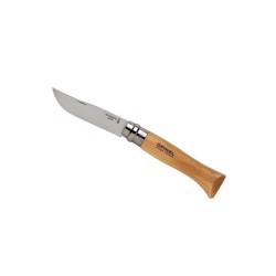 Opinel Foldekniv nr. 8 rustfrit stål, bøgetræ