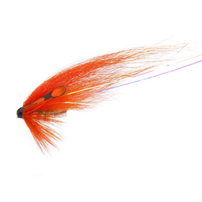 Billede af Unique Flies Mirror orange tube, lakseflue - Fluer