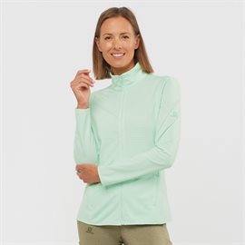 Salomon Outrack Full Zip Midlayer Women, opal blue