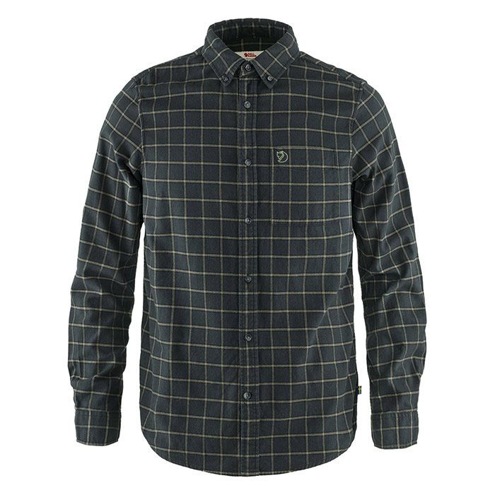 Se Fjällräven Övik Flannel Shirt Men-dark grey-3XL - Skjorter hos Outdoornu.dk