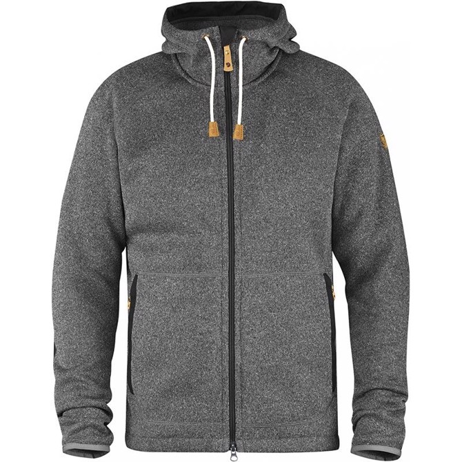 Fjällräven Övik Fleece Hoodie -dark grey-M - Fleecejakker