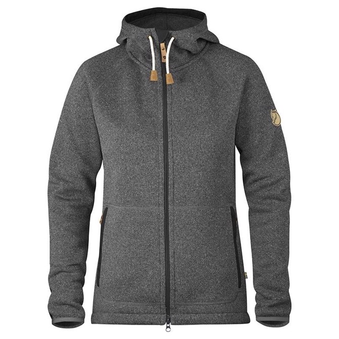 Fjällräven Övik Fleece Hoodie Women-dark grey-XS - Fleecejakker og softshell