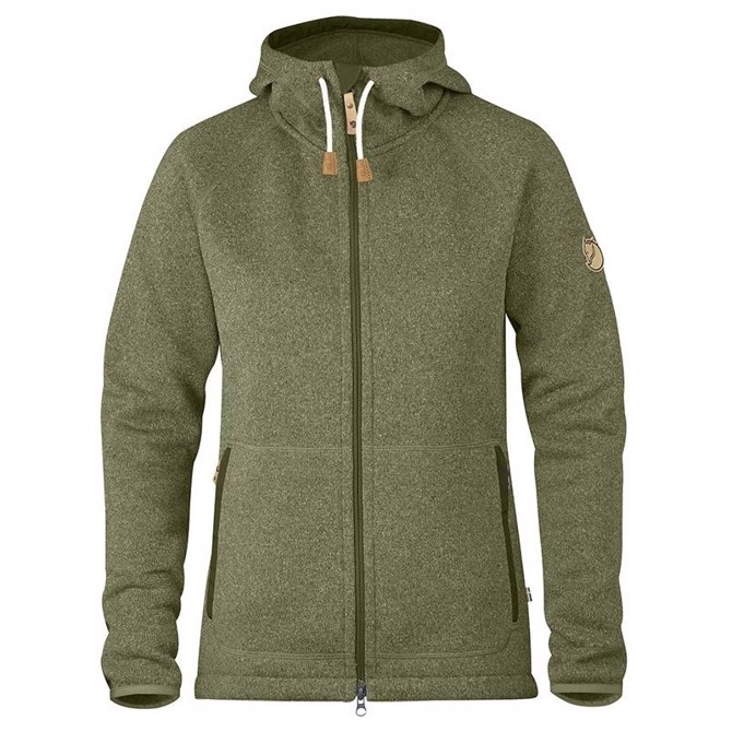 Fjällräven Övik Fleece Hoodie Women-green-XL