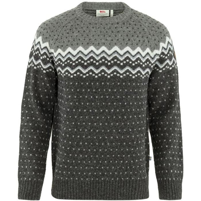 Fjällräven Évik Knit sweater Herre / Mænd-Grå / Grå-L – Trøjer