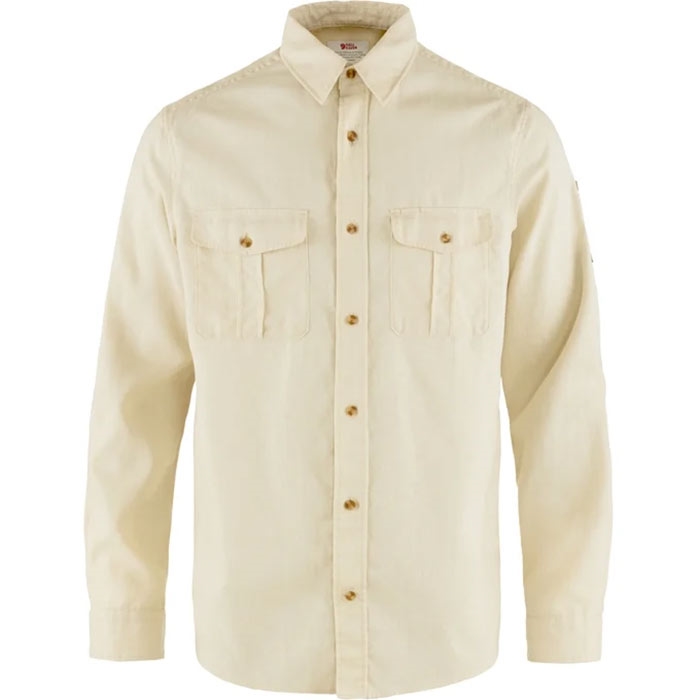 Fjällräven Övik Travel Shirt LS Men-chalk white-2XL - Skjorter