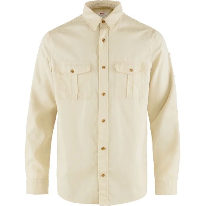 Fjällräven Övik Travel Shirt LS Men-chalk white-L