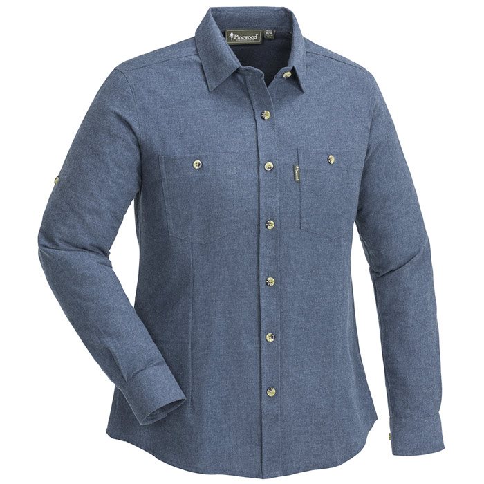 Pinewood Felicia flannelskjore dame, blue melange