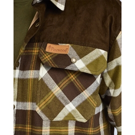 Pinewood Douglas flannelskjorte, olivegreen/cr.white