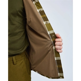 Pinewood Douglas flannelskjorte, olivegreen/cr.white