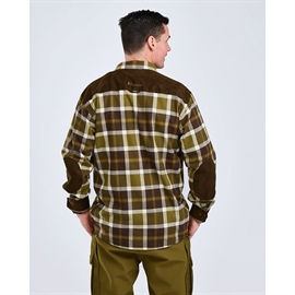 Pinewood Douglas flannelskjorte, olivegreen/cr.white