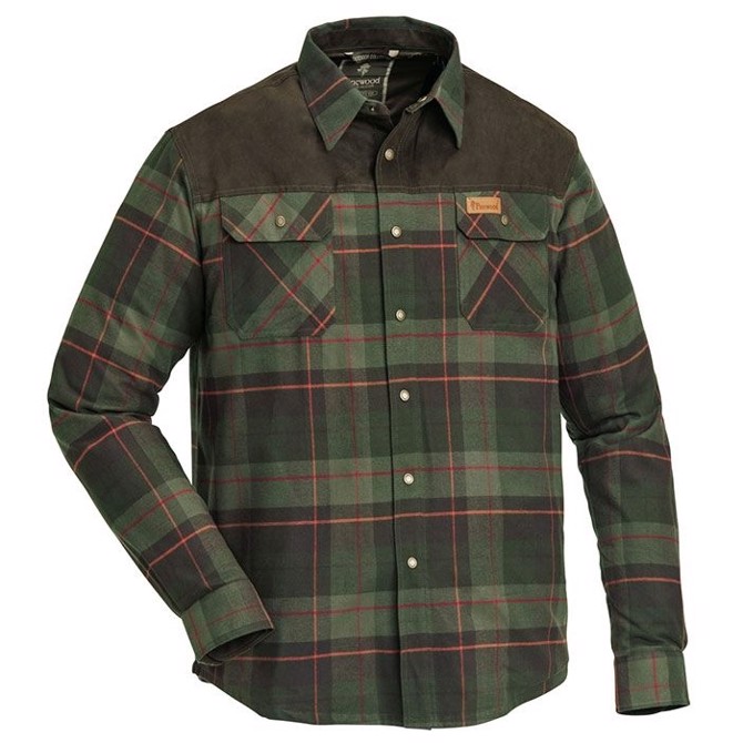 Pinewood Douglas flannelskjorte, grøn/teracotta