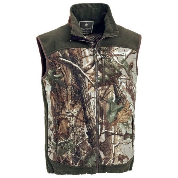 Pinewood Henry fleecevest, RealTree camouflage/grøn