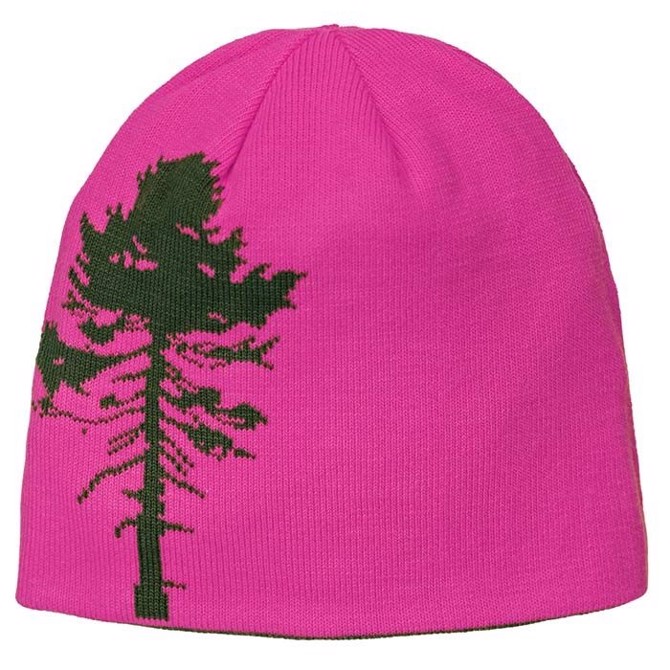 9: Pinewood Knittet Hat Tree, pink / olivengrøn - Hue