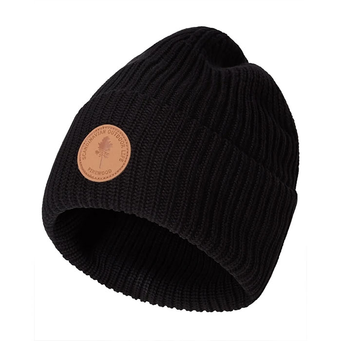 Pinewood Knitted Beanie-black - Hue