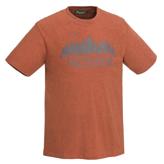 Pinewood Forest T-Shirt, terracotta mel.-3XL - Shorts