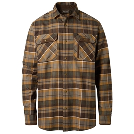 Pinewood Prestwick Exclusive skjorte, d.brown/sandstone