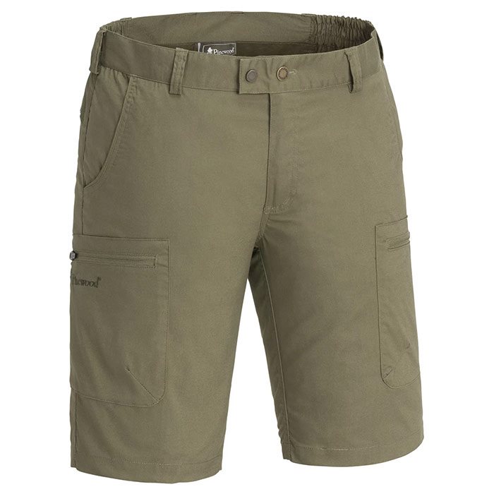 Se Pinewood Tiveden TC-Stretch shorts-h.olive-46 - Shorts hos Outdoornu.dk