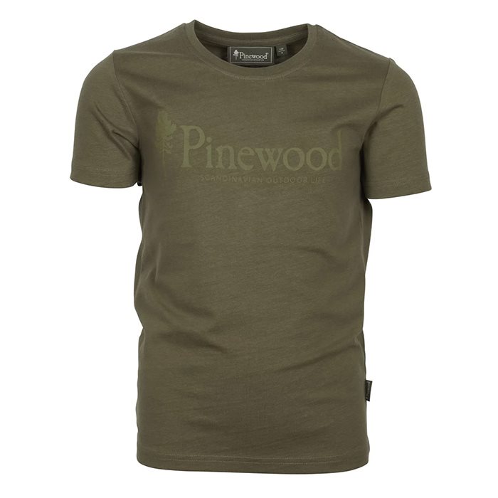 Pinewood Outdoor Life T-Shirt til børn-h.olive-176 - T-Shirts